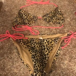 Victoria’s Secret Leopard & Coral string bikini